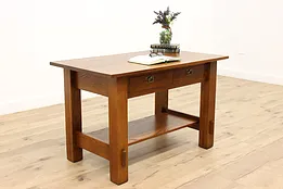 Arts & Crafts Mission Oak Antique Office Desk Library Table #52400