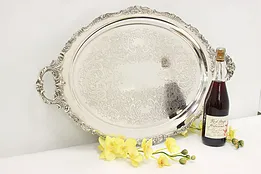 Baroque by Wallace Vintage 29" Silverplate Serving Tray #49072