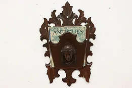 Victorian Antique Carved Queen Wall Pocket or Magazine Rack #52420