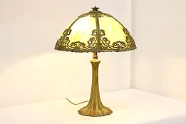 Art Nouveau Antique Stained Glass Office Library Desk Lamp #52310