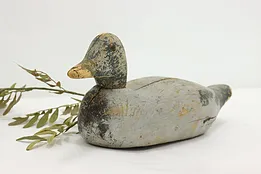 Farmhouse Vintage Carved & Painted Duck Decoy Sculpture #49129