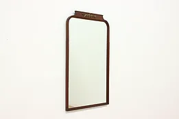 Traditional Antique Mahogany Bath or Boudoir Mirror, Signed #52301