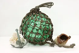 Nautical Vintage Green Glass Fishing Net Float #52615