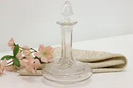 Victorian Antique Blown Glass Liqueur Decanter, Flowers #50432