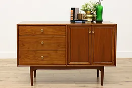 Midcentury Modern Vintage Walnut Bar Cabinet Console, Drexel #51571