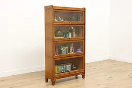 Arts & Crafts Antique Oak 4 Stack Lawyer Bookcase, Weis #52051