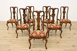 Set of 8 Georgian Vintage Horse Hoof Dining Chairs, Drexel #52075