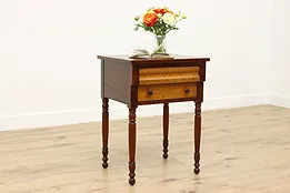 Sheraton Antique Farmhouse Cherry Nightstand End Side Table #52629