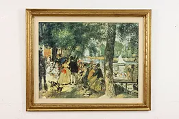 Seine River Party Vintage Lithograph Print After Renoir 32" #52487