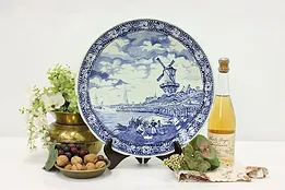 Harbor Windmill Vintage Serving or Decorative Platter, Boch #49662