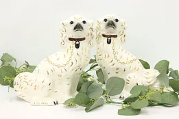 Pair of Vintage Ceramic Staffordshire Dogs #49047