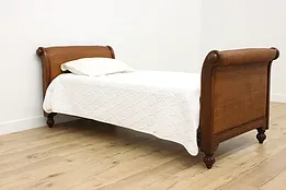 Traditional Vintage Caned Birch Twin Size Day Bed #50476