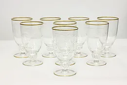 Set of 8 Vintage Danish Etched Seagull Water Goblets, Lyngby #48982