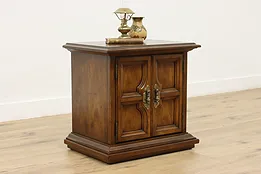 Tudor Design Vintage Pecan Nightstand End or Side Table #52930