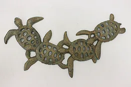 Sea Turtles Vintage Painted Cast Iron Wall Decoration #49679