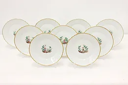 Set of 9 Vintage Italian 8" Salad Plates, Mantova Ginori #52545