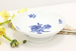 Danish Vintage Blue Flower Footed Bowl Royal Copenhagen #53184