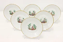 Set of 6 Vintage Italian Porcelain Saucers, Mantova Ginori #52752