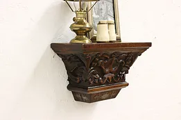 Southeast Asian Vintage Carved Wall Bracket Shelf #51522