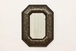 Embossed Leather Hexagonal Mirror, Vertical or Horiz Elliott #53010