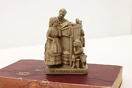 Favored Scholar Vintage Painted Miniature Sculpture, Rogers #52635