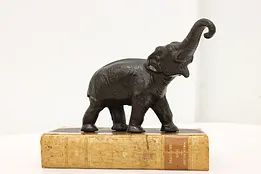 Painted Cast Iron Antique Elephant Sculpture or Statue #51624