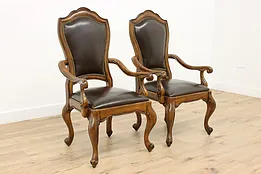 Pair of Vintage Carved Office, Library or Dining Chairs #53302