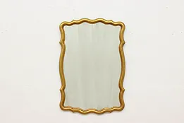 Carved Gold Leaf Vintage Bedroom, Hall or Bath Wall Mirror #53313