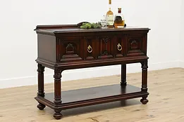 Tudor Antique Walnut Hunt Board Server Sideboard TV Console #53118