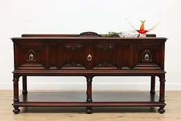 Tudor Antique Walnut Server Buffet Sideboard TV Console #53123