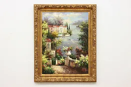 Italian Capri Vintage Original Oil Painting Tiverdi 60" #53203