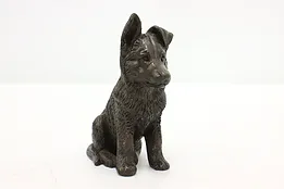 German Shepherd Puppy Vintage Sculpture Bronze Finish #53289