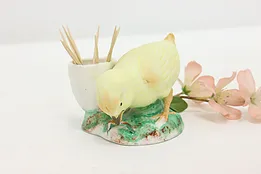 Bisque Porcelain Antique Chick Toothpick Match Holder #52632