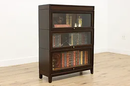 Arts & Crafts Antique Birch 3 Stack Lawyer Bookcase, GRM #53228