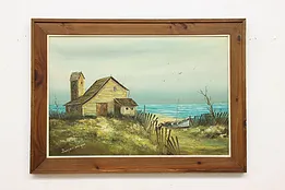 Seaside Fishing Shanty Original Oil Painting, Woodson 42.5" #53328