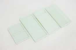 Set of 4 Antique Milk Glass Dental, Artist or Jewelry Trays #53249