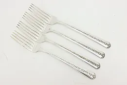 Set of 4 Towle Rambler Rose Sterling Silver Dinner Forks #53438