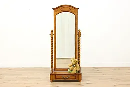 Barley Twist Vintage Oak Cheval Dressing Bath Mirror #53094