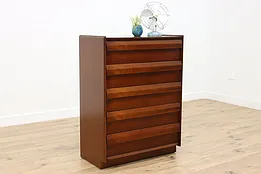 Midcentury Modern Vintage Walnut Tall Chest or Dresser #53364