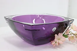 Irish Waterford Vintage Metra Amethyst 12.5" Crystal Bowl #53429