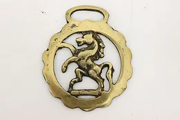 English Antique Horse Brass Harness Medallion #49561