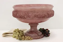 Classical Amethyst Alabaster Centerpiece Sculpture Bowl #53520