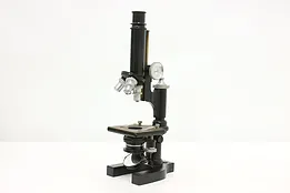 Industrial Antique Brass Laboratory Microscope Lomb #52432