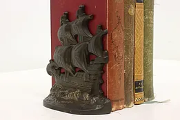 Spanish Galleon Antique Cast Iron Ship Bookend #49292