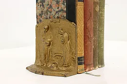 The Angelus after Millet Antique Iron Bookend #49294