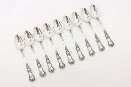 Set of 9 Gorham Silverplate Demitasse Coffee Spoons "P" #52182