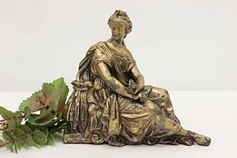 Greek Goddess Vintage Gilded Sculpture #52867