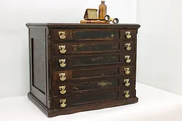 Victorian Antique General Store Jewelry Chest Spool Cabinet #53269