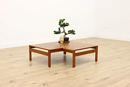 Midcentury Modern Vintage Teak Corner Coffee Table, Stuart #52907