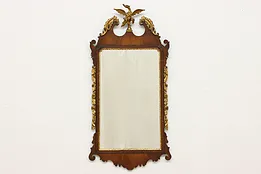 Georgian Vintage Carved Mahogany & Gilt Mirror, Bird #53597